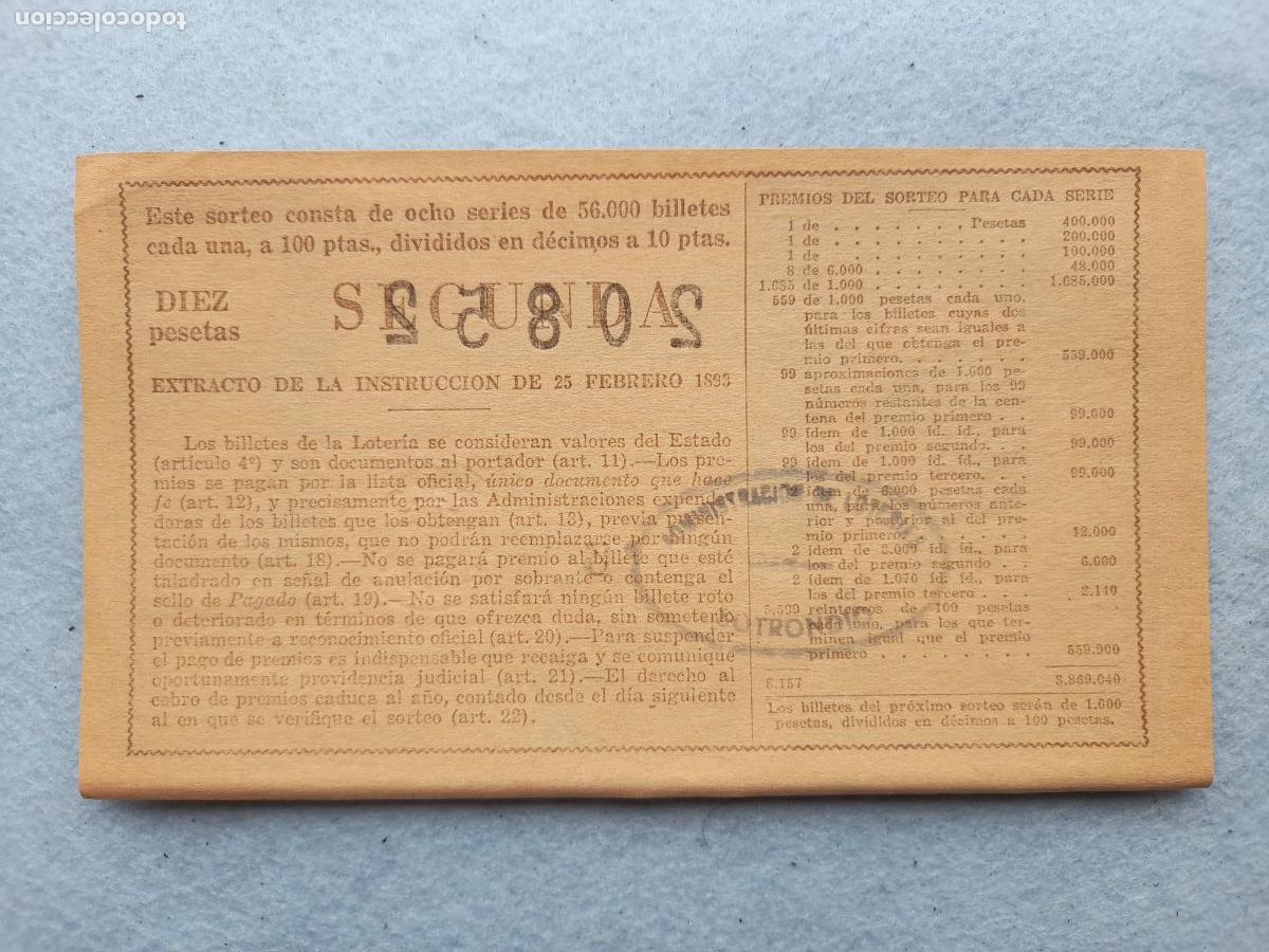 Loter&iacute;a nacional: D&eacute;cimo. Sorteo n&ordm;: 27 de 1956. - Foto 2