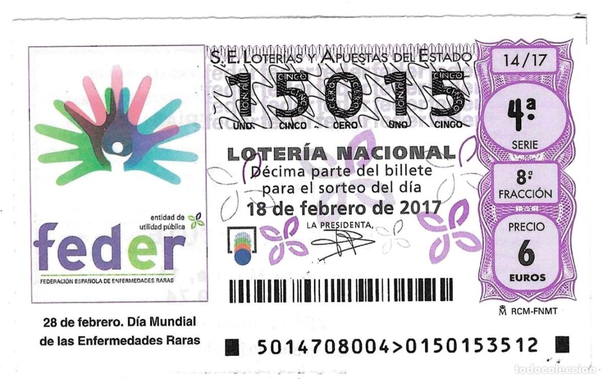 Loter&iacute;a Nacional: D&eacute;cimo Loter&iacute;a Nacional, sorteo n&ordm; 14 de 2017. D&iacute;a Mundial de las Enfermedades Raras. ref. 9-1714