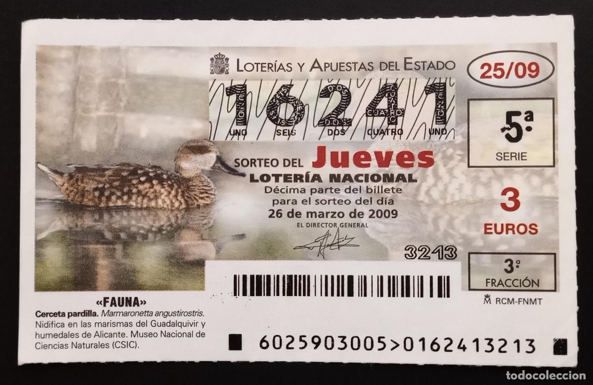 Nationale spanische Lotterie: D&Eacute;CIMO DE LOTERIA - 26-MARZO-2009 - FAUNA, CERCETA PARDILLA
