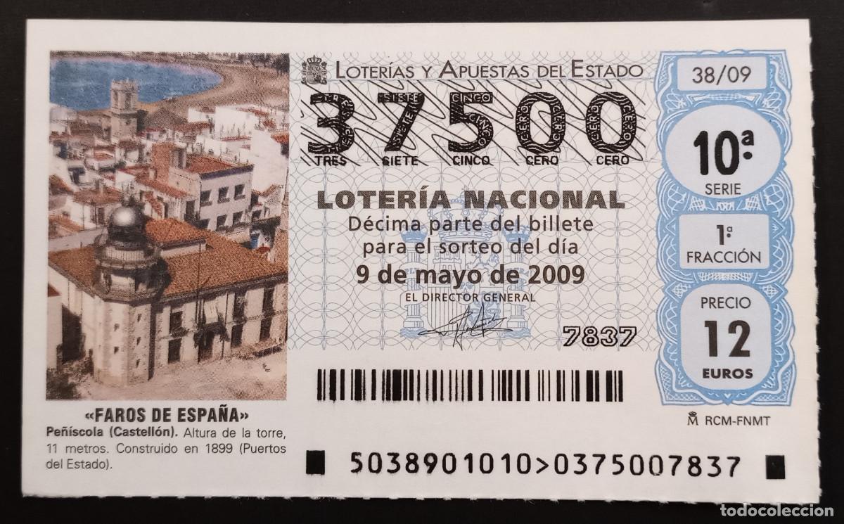 Loter&iacute;a Nacional: D&Eacute;CIMO DE LOTERIA - 9-MAYO-2009 - FAROS DE ESPA&Ntilde;A, PE&Ntilde;&Iacute;SCOLA