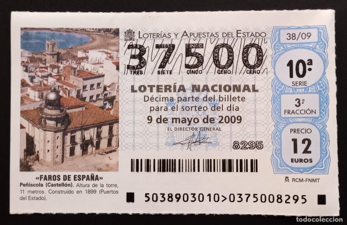 Loter&iacute;a Nacional: D&Eacute;CIMO DE LOTERIA - 9-MAYO-2009 - FAROS DE ESPA&Ntilde;A, PE&Ntilde;&Iacute;SCOLA