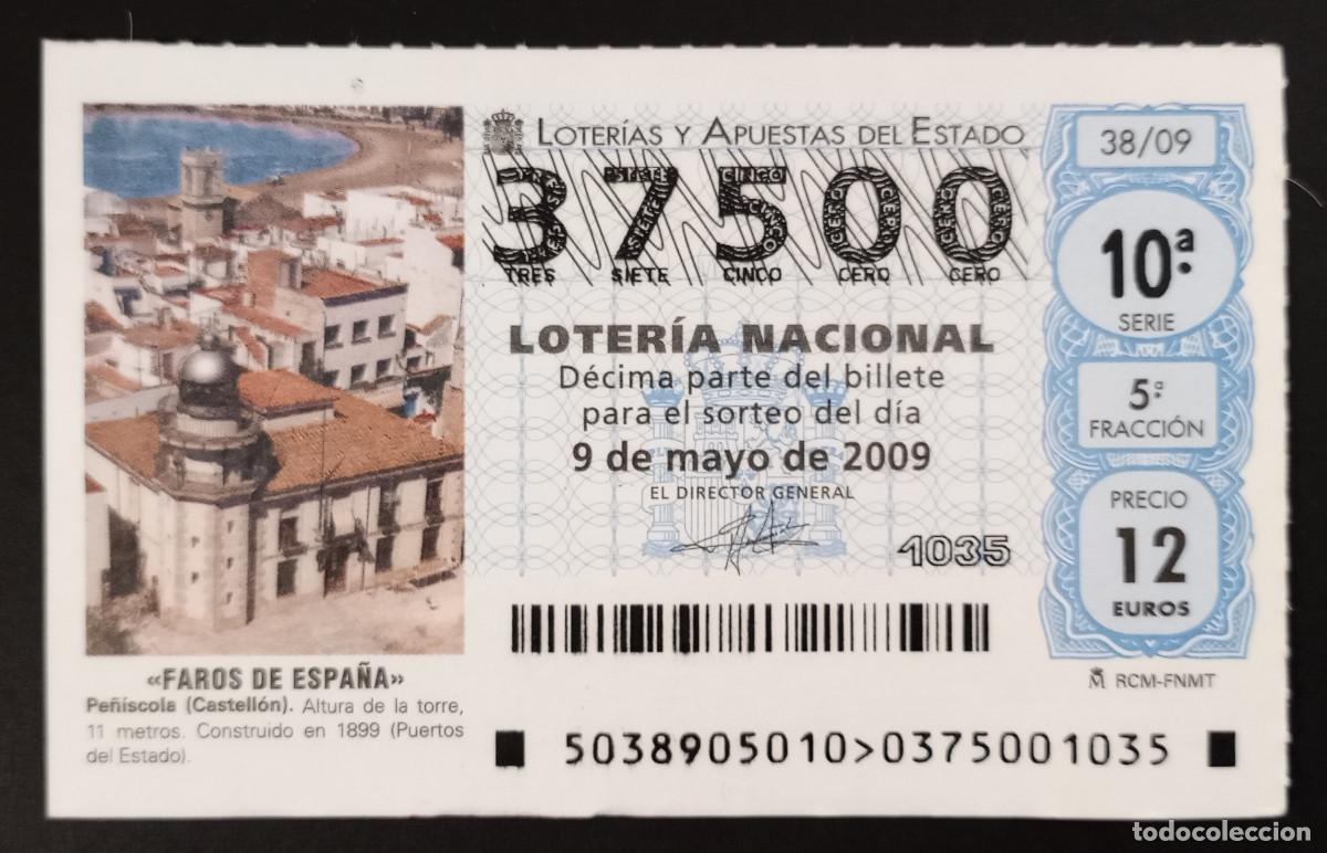 Loter&iacute;a Nacional: D&Eacute;CIMO DE LOTERIA - 9-MAYO-2009 - FAROS DE ESPA&Ntilde;A, PE&Ntilde;&Iacute;SCOLA
