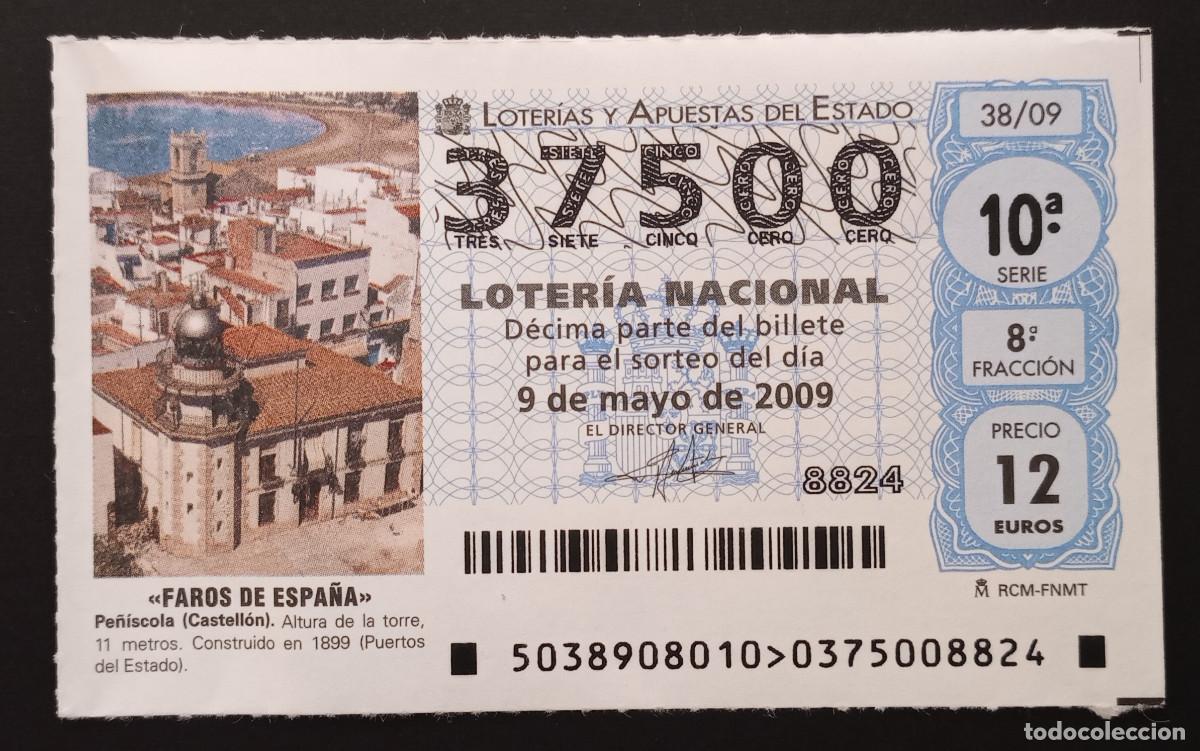 National Spanish Lottery: D&Eacute;CIMO DE LOTERIA - 9-MAYO-2009 - FAROS DE ESPA&Ntilde;A, PE&Ntilde;&Iacute;SCOLA