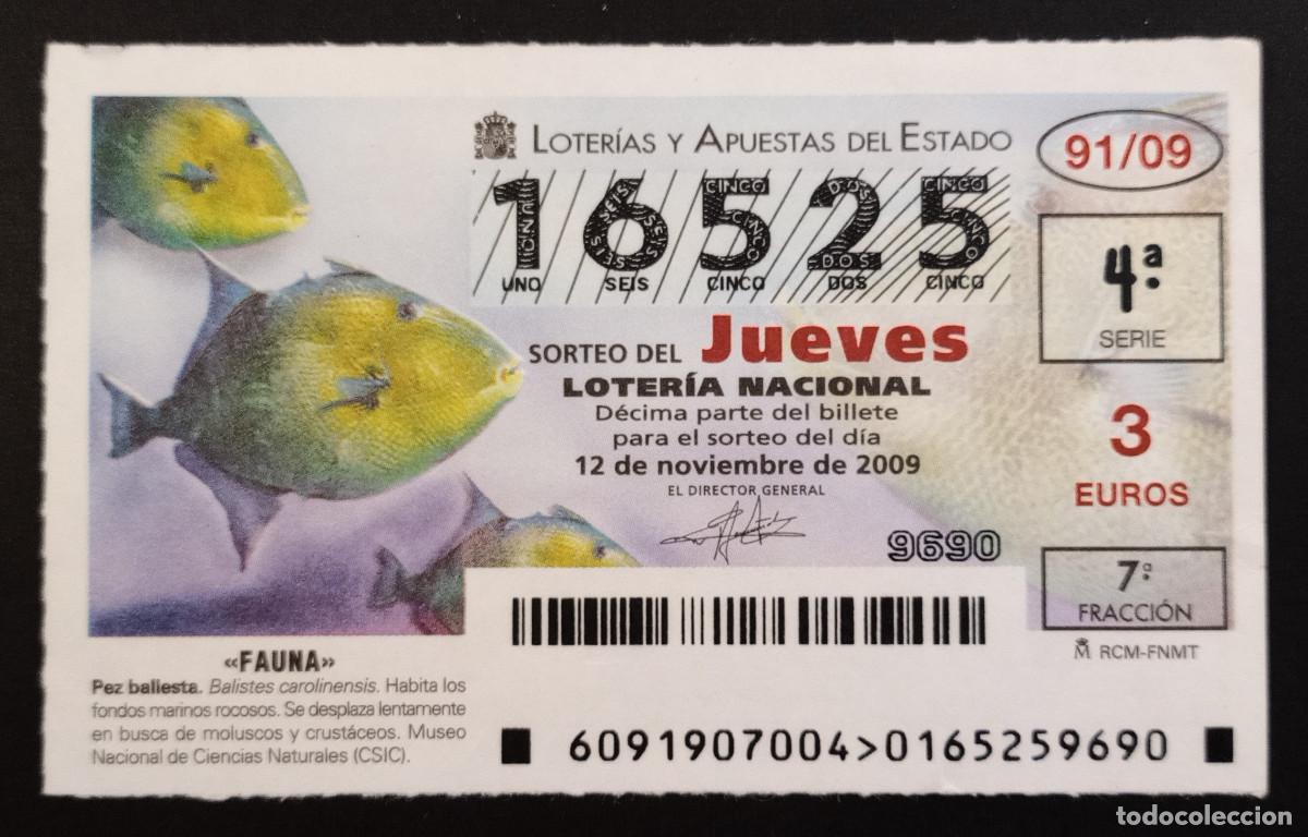 Loter&iacute;a Nacional: D&Eacute;CIMO DE LOTERIA - 12-NOVIEMBRE-2009 - FAUNA, PEZ BALLESTA
