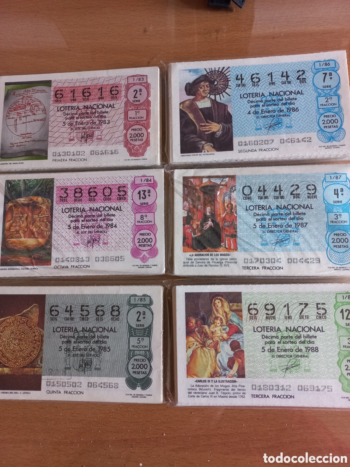 Loter&iacute;a Nacional: 6 A&Ntilde;OS LOTERIA NACIONAL 83-84-85-86-87-88 COMPLETOS