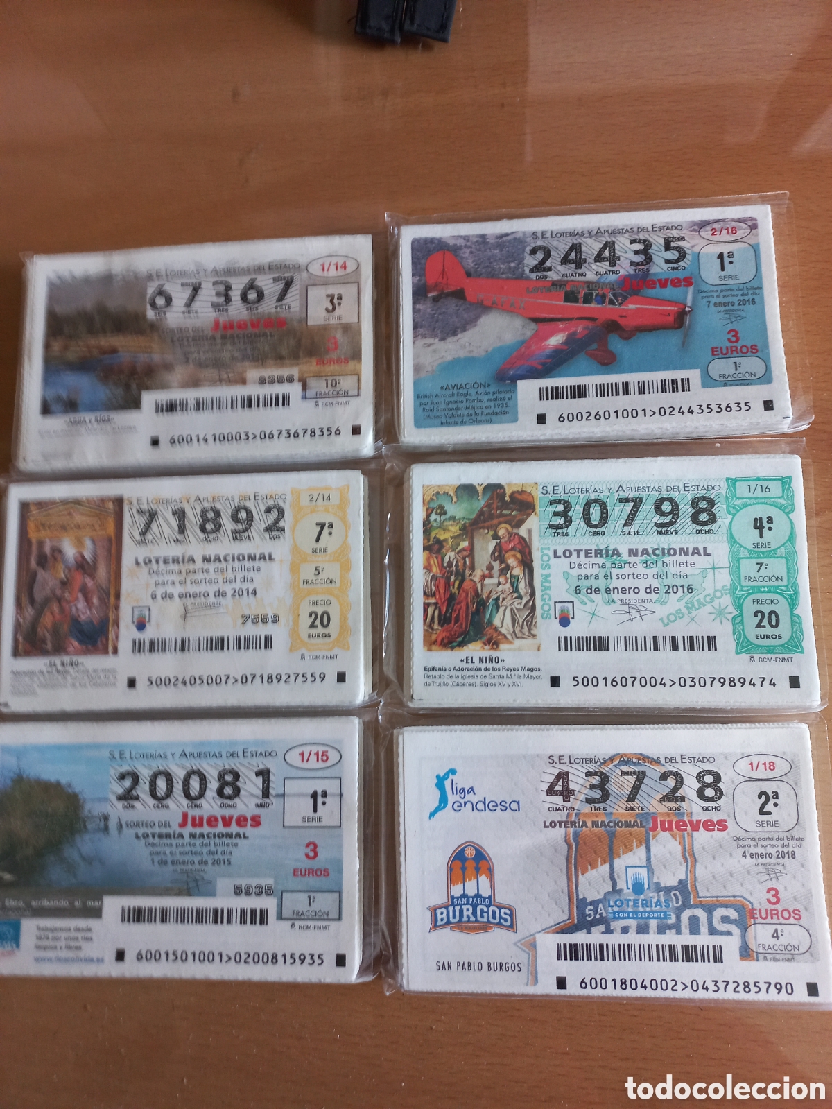 Lotteria Nationale Spagnola: LOTER&Iacute;A NACIONAL JUEVES Y SABADOS 14-14-15-16-16-18 COMPLETOS.
