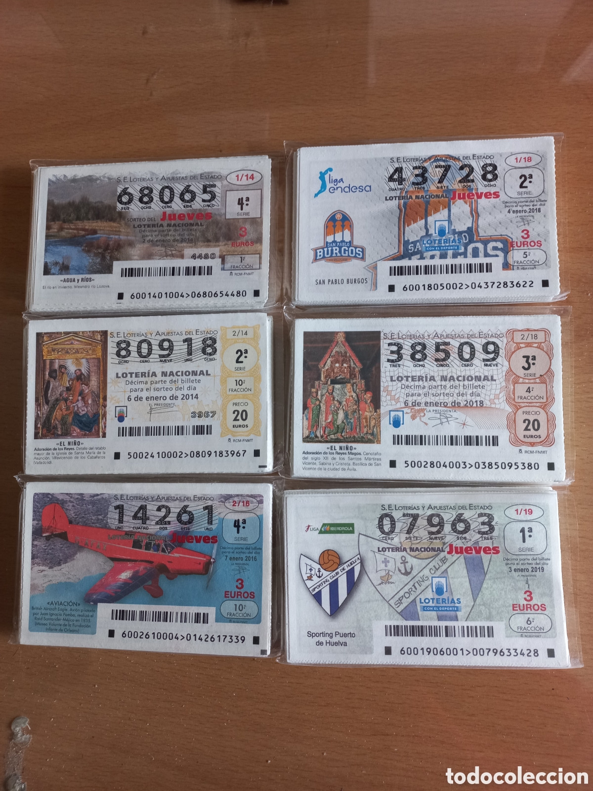 Lotteria Nationale Spagnola: LOTERIA NACIONAL JUEVES Y SABADOS 14-14-16-18-18-19 COMPLETOS