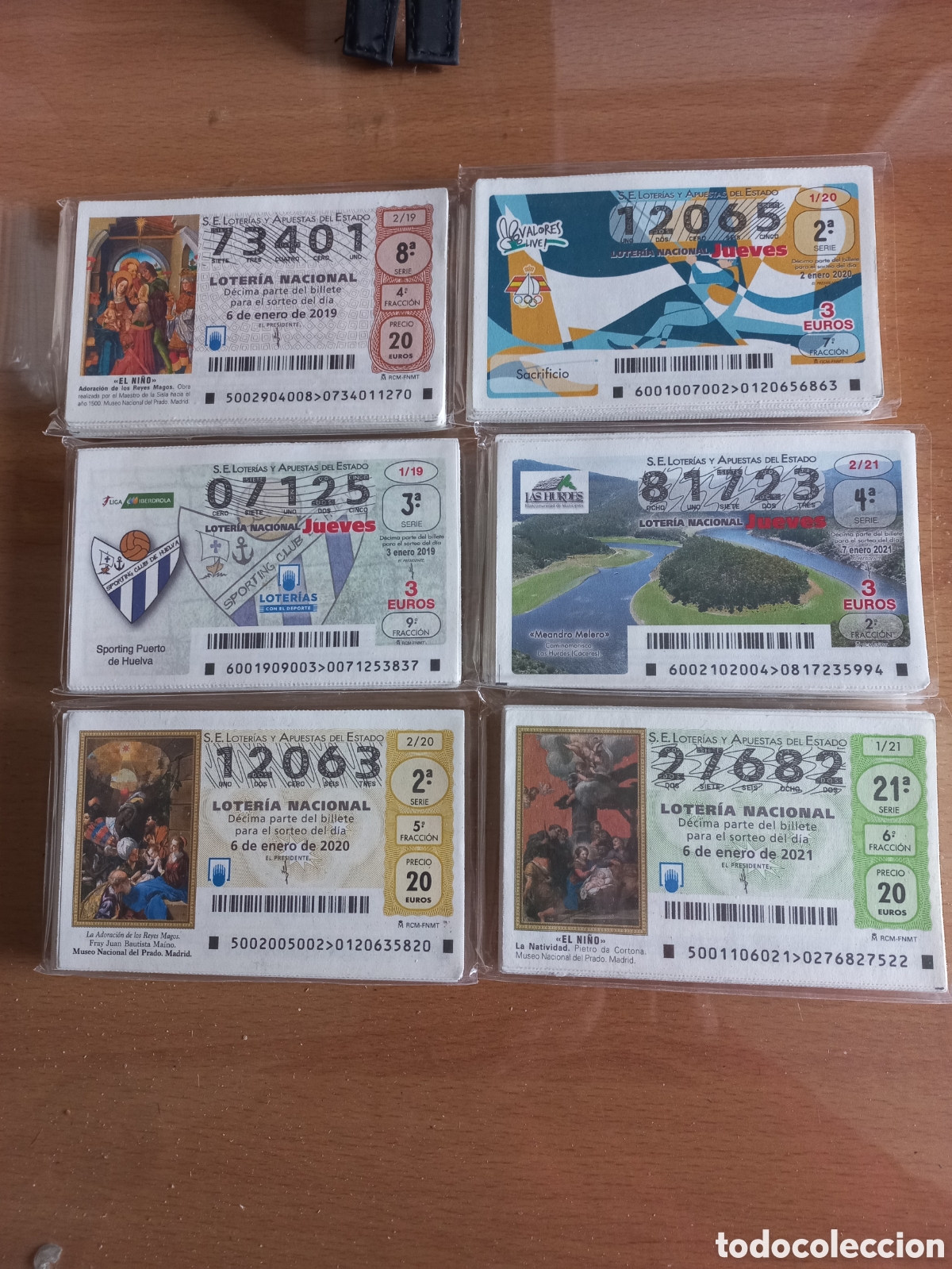 Loter&iacute;a Nacional: LOTER&Iacute;A NACIONAL JUEVES Y SABADOS 19-19-20-20-21-21 COMPLETOS.