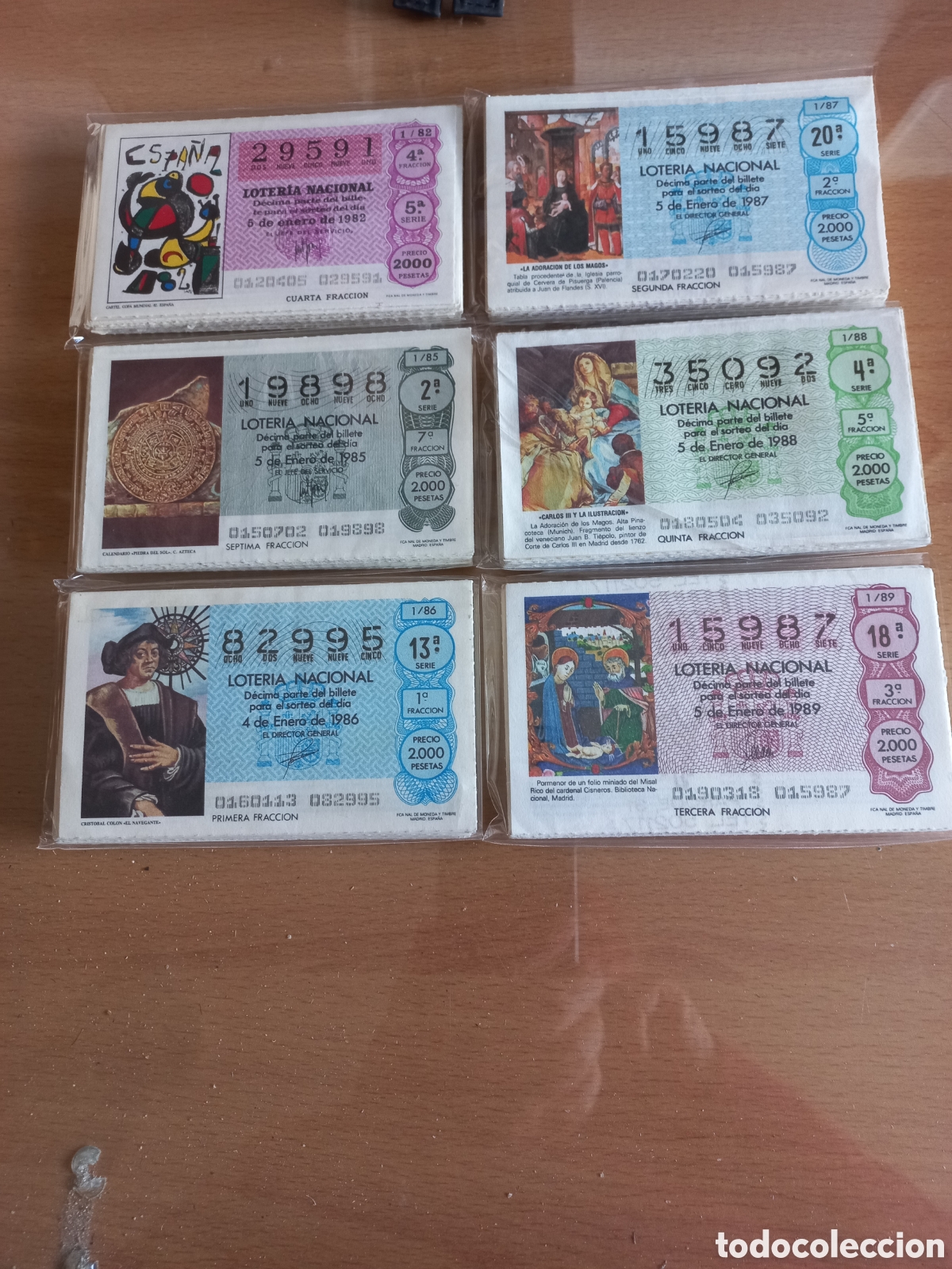 Loter&iacute;a Nacional: LOTERIA NACIONAL SABADOS 82-85-86-87-88-89 COMPLETOS.