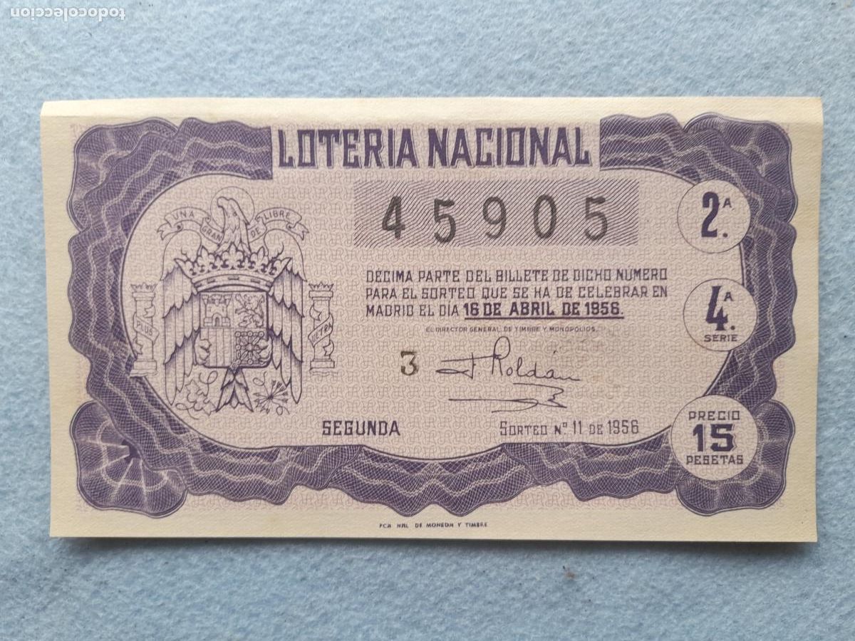 Loter&iacute;a nacional: D&eacute;cimo. Sorteo n&ordm;: 11 de 1956. - Foto 1