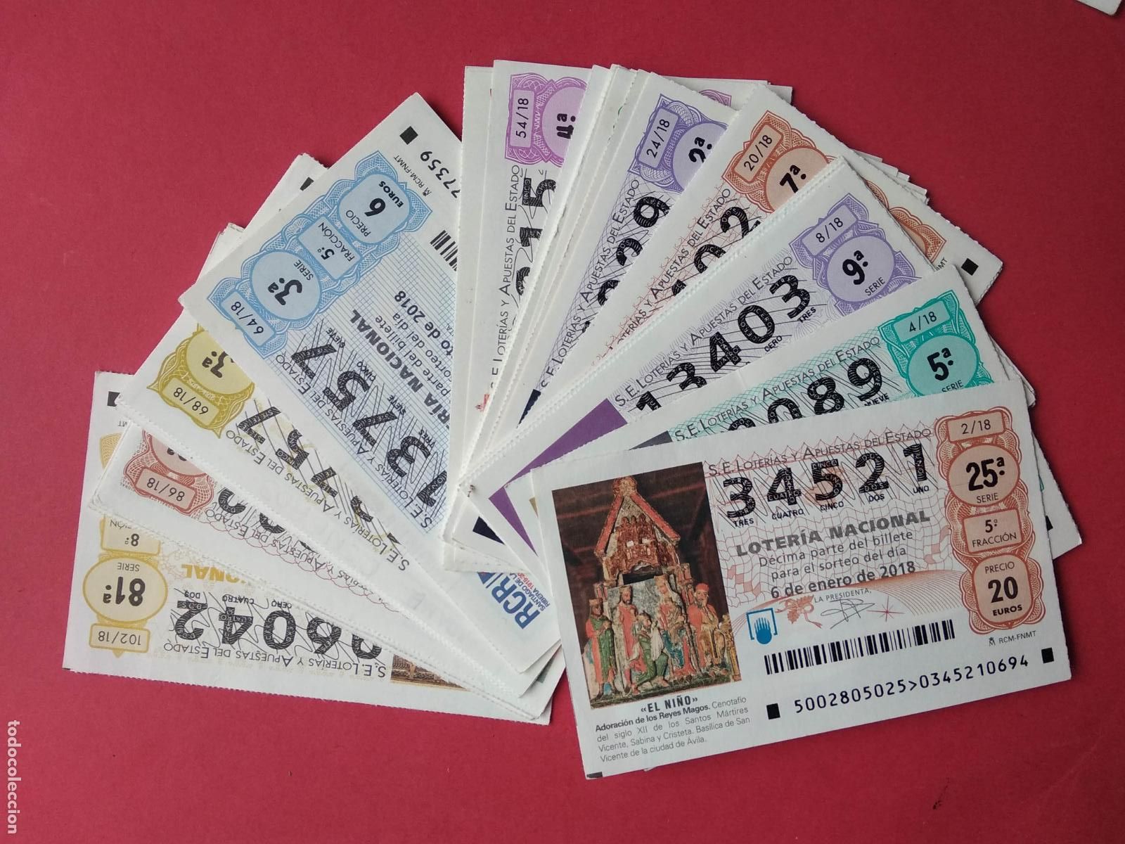 Loter&iacute;a Nacional: LOTERIA NACIONAL DE LOS SABADOS A&Ntilde;O 2018 COMPLETO