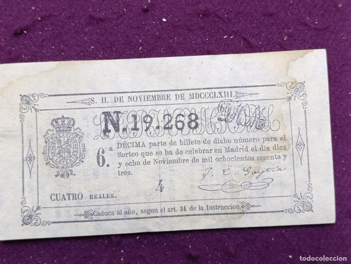 Lotaria Nacional: Billete de loter&iacute;a del S. XIX, Facsimil