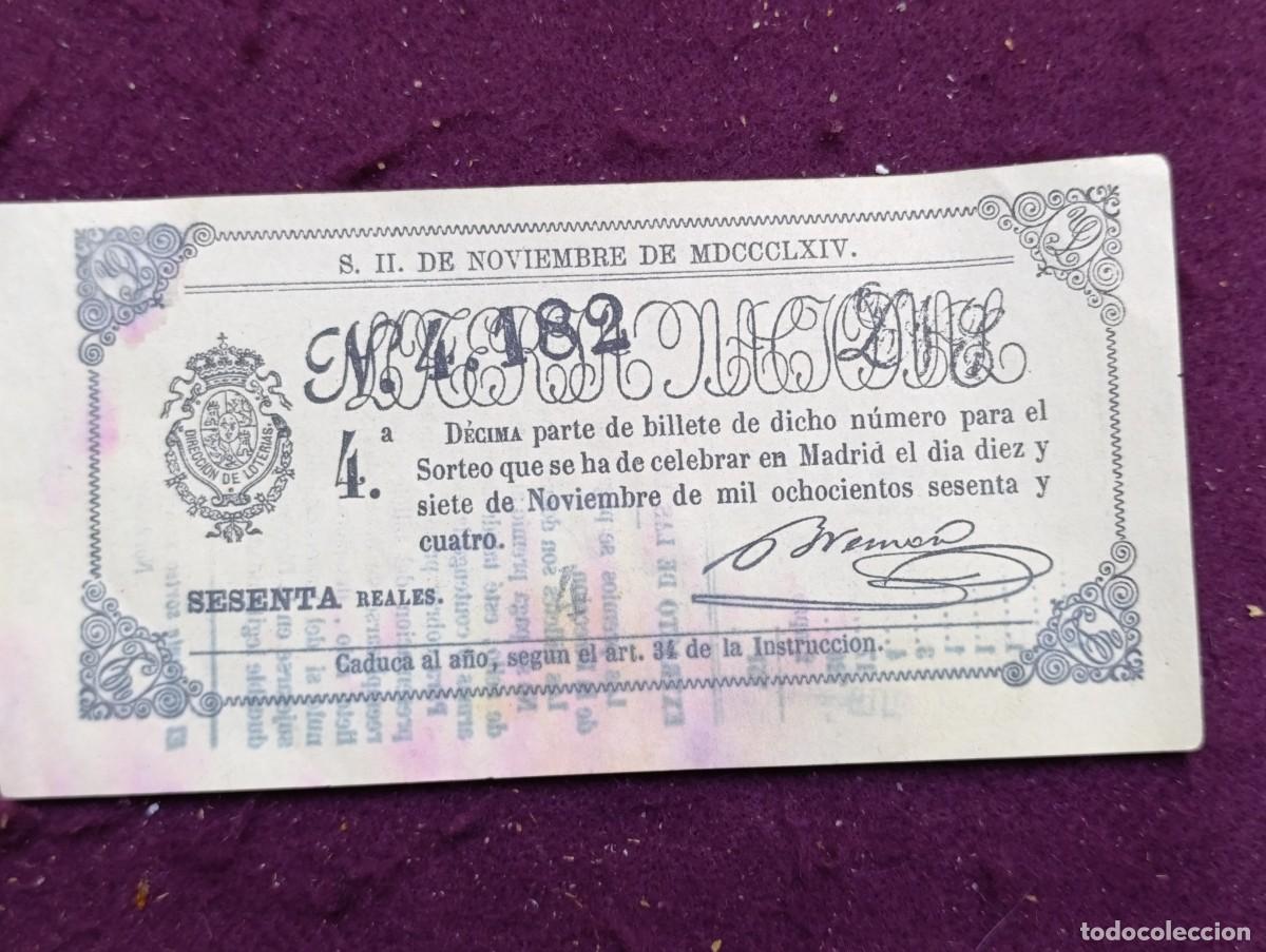 Lotaria Nacional: Billete de loter&iacute;a del S. XIX, Facsimil