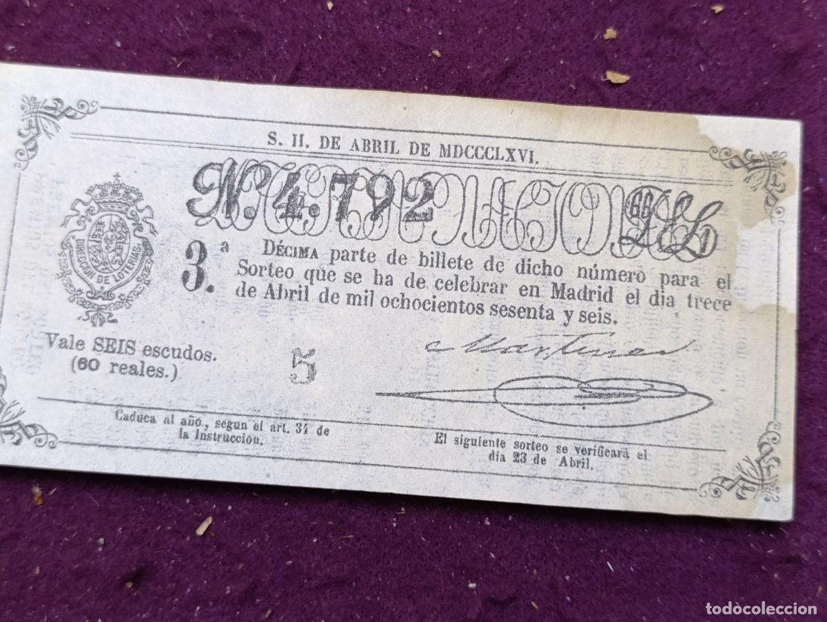 Lotaria Nacional: Billete de loter&iacute;a del S. XIX, Facsimil