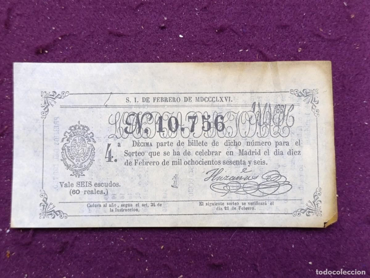 Lotaria Nacional: Billete de loter&iacute;a del S. XIX, Facsimil