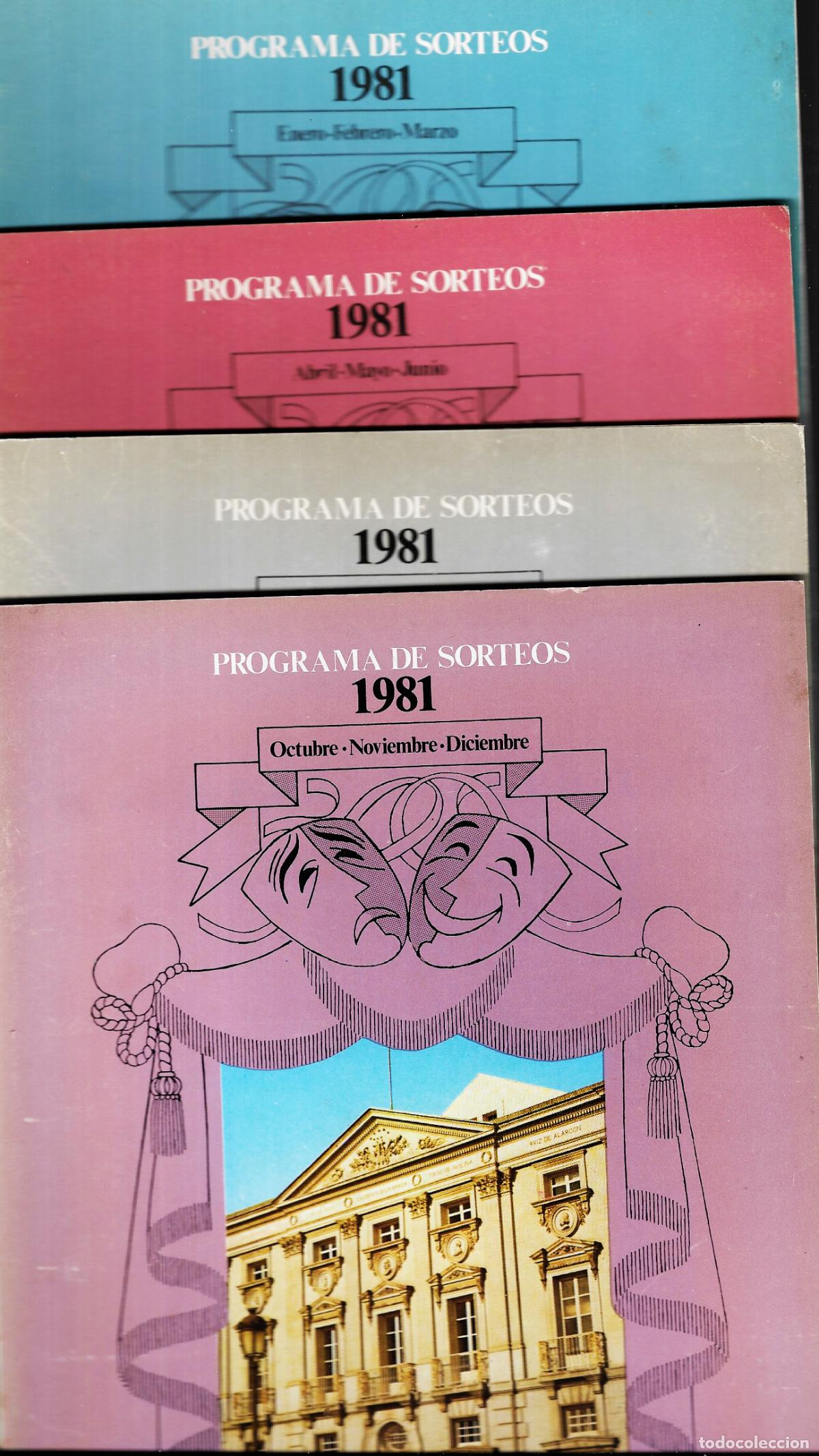 Loter&iacute;a Nacional: LOTERIA NACIONAL - PROGRAMA DE SORTEOS - A&Ntilde;O 1981 - COMPLETO