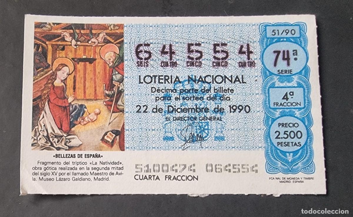 Loter&iacute;a Nacional: D&Eacute;CIMO LOTER&Iacute;A NACIONAL DE NAVIDAD 1990