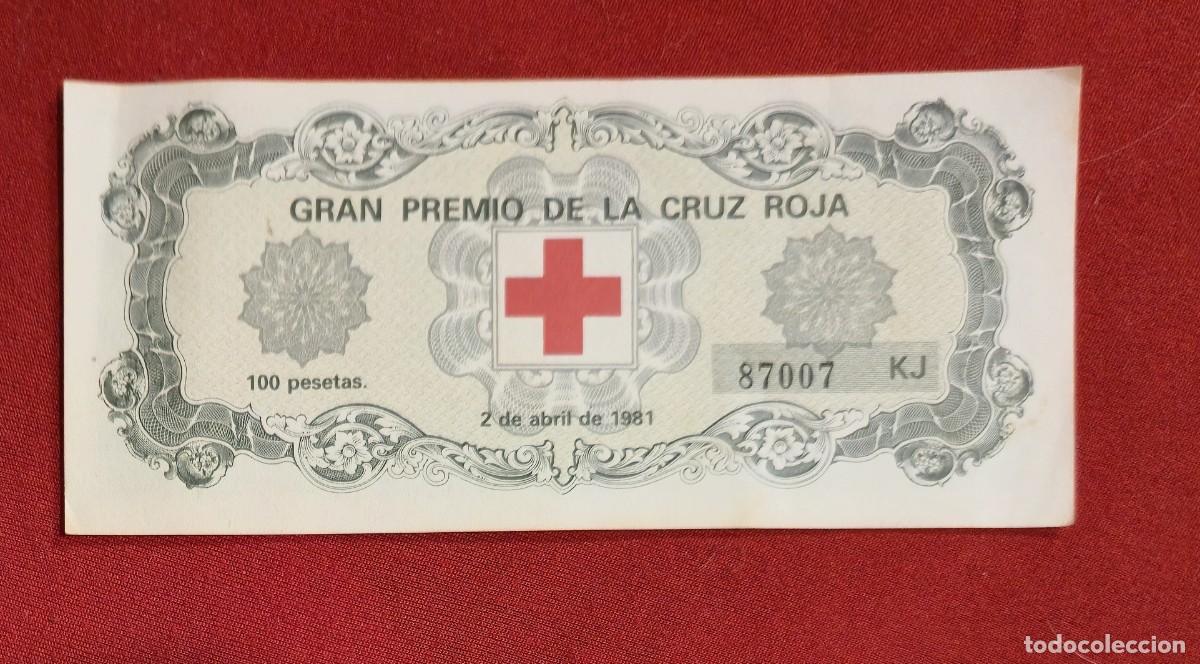 Loter&iacute;a Nacional: GRAN PREMIO DE LA CRUZ ROJA - SORTEO 2 DE ABRIL DE 1981 - N&ordm; 87007 KJ