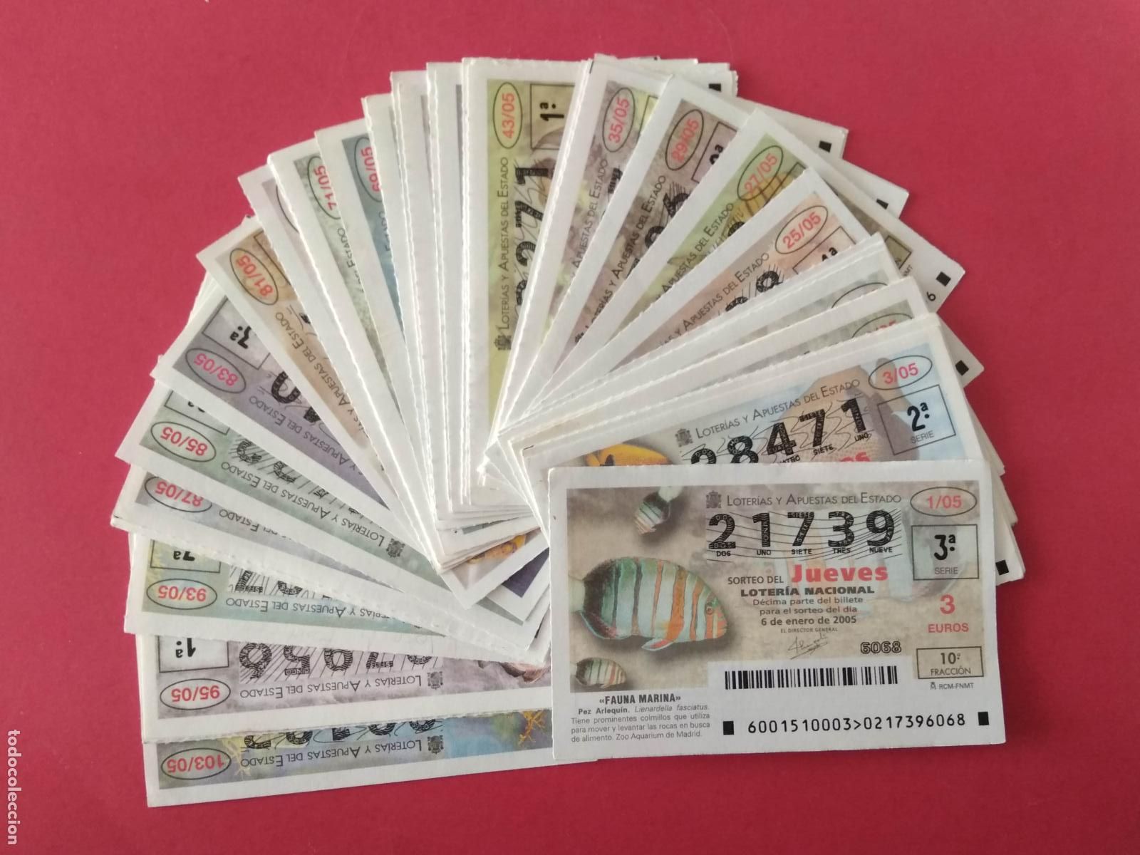 Loter&iacute;a Nacional: LOTERIA NACIONAL A&Ntilde;O 2005 COMPLETO DE LOS JUEVES
