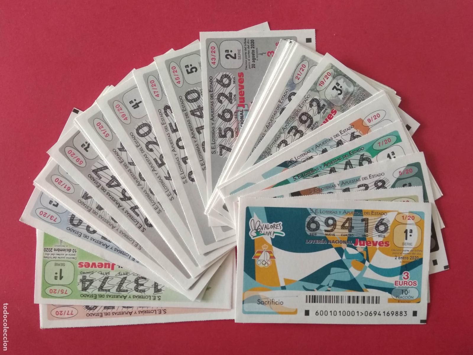 Loter&iacute;a Nacional: LOTERIA NACIONAL A&Ntilde;O 2020 COMPLETO DE LOS JUEVES