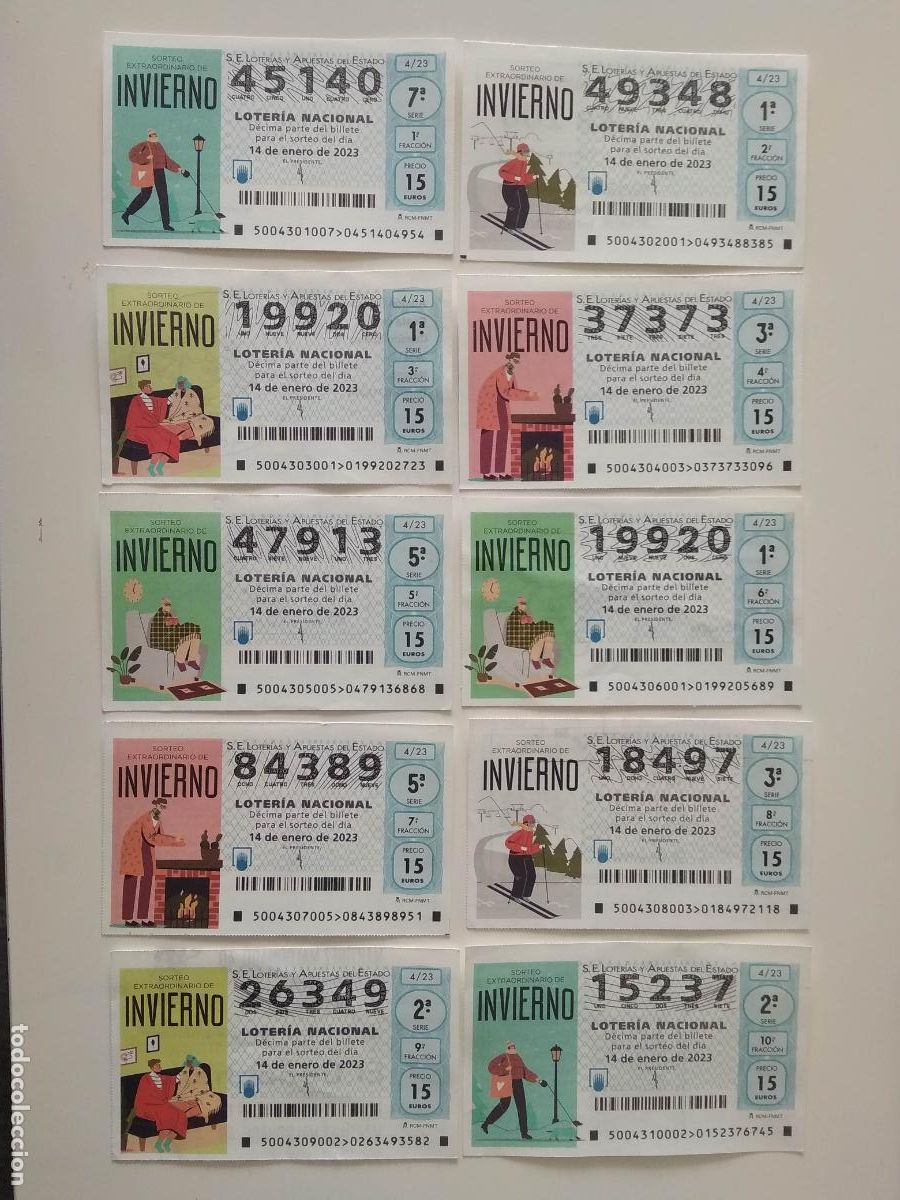 Loter&iacute;a Nacional: LOTERIA NACIONAL A&Ntilde;O 2023 SORTEO N&ordm; 4 , 10 DECIMOS , SORTEO EXTRAORDINARIO DE INVIERNO