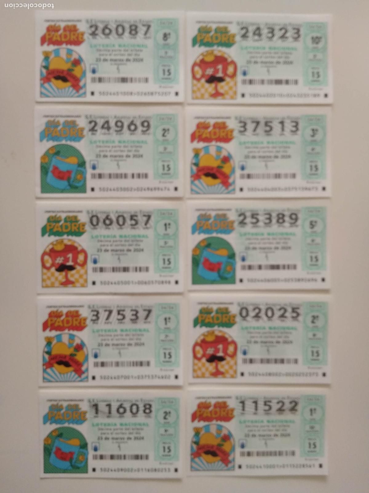 Loter&iacute;a Nacional: LOTERIA NACIONAL A&Ntilde;O 2024 SORTEO N&ordm; 24 , 10 DECIMOS , EXTRAORDINARIO DEL PADRE