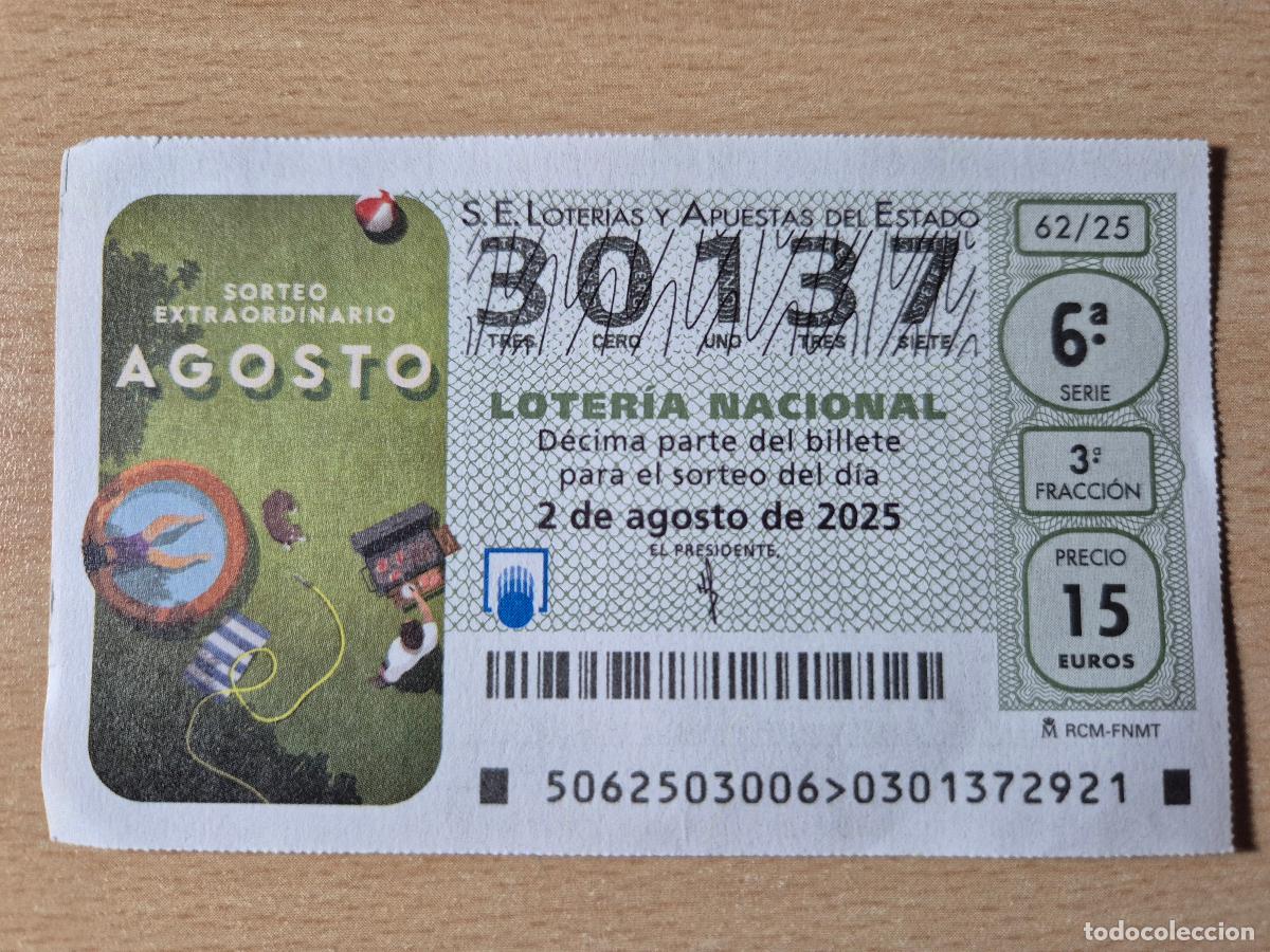 Loterie Nationale: LOTERIA NACIONAL - 02-08-2025 - 30137 - SORTEO EXTRAORDINARIO DE AGOSTO