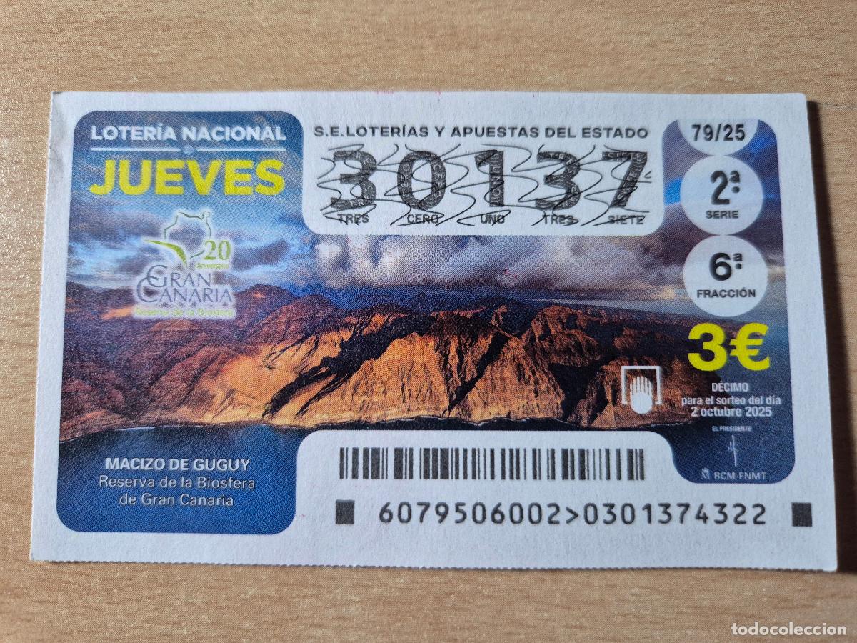 Loterie Nationale: LOTERIA NACIONAL - 02-10-2025 - 30137 - MACIZO DE GUGUY