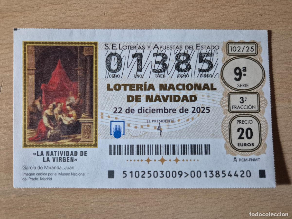 Loter&iacute;a Nacional: LOTERIA NACIONAL - 22-12-2025 - 01385 - SORTEO EXTRAORDINARIO DE NAVIDAD