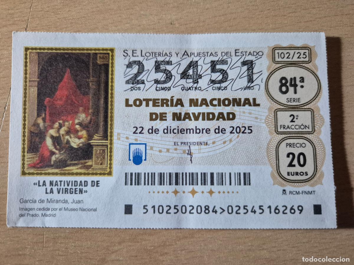 Loter&iacute;a Nacional: LOTERIA NACIONAL - 22-12-2025 - 25451 - SORTEO EXTRAORDINARIO DE NAVIDAD