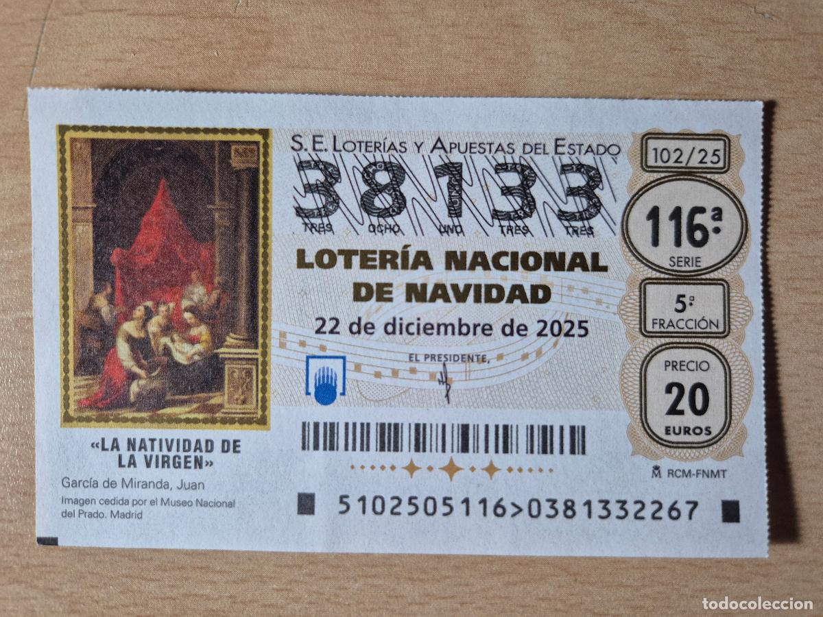 Loter&iacute;a Nacional: LOTERIA NACIONAL - 22-12-2025 - 38133 - SORTEO EXTRAORDINARIO DE NAVIDAD