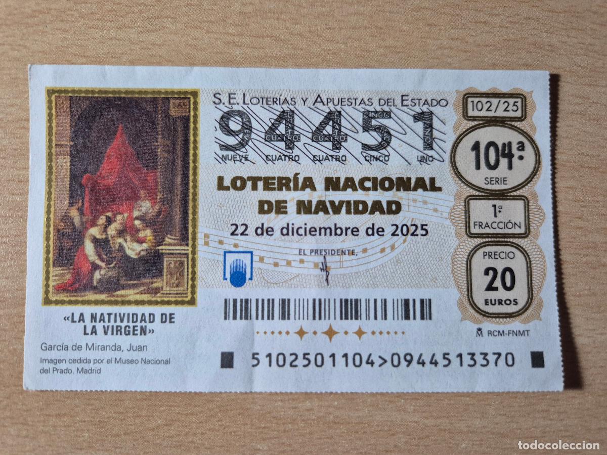 Loter&iacute;a Nacional: LOTERIA NACIONAL - 22-12-2025 - 94451 - SORTEO EXTRAORDINARIO DE NAVIDAD