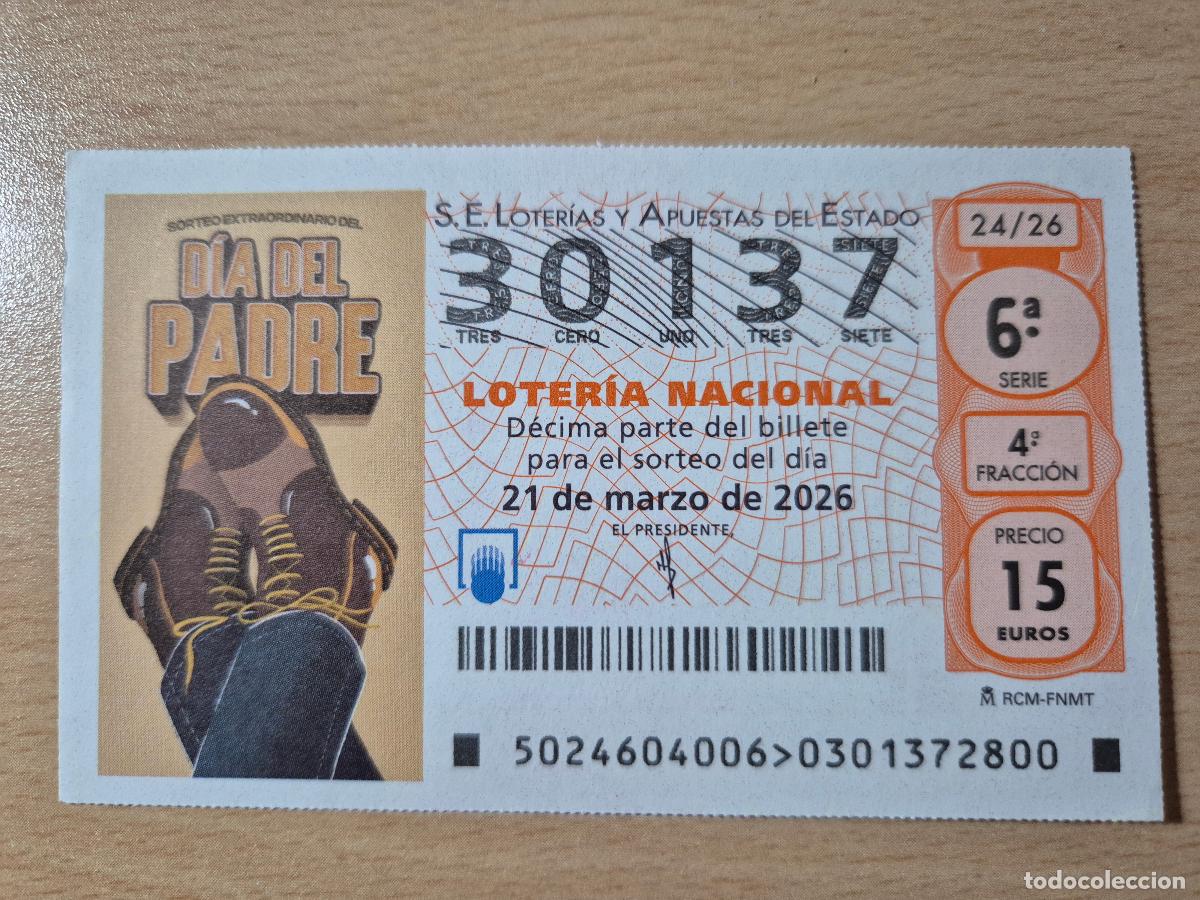 Loter&iacute;a Nacional: LOTERIA NACIONAL - 21-03-2026 - 30137 - DIA DEL PADRE