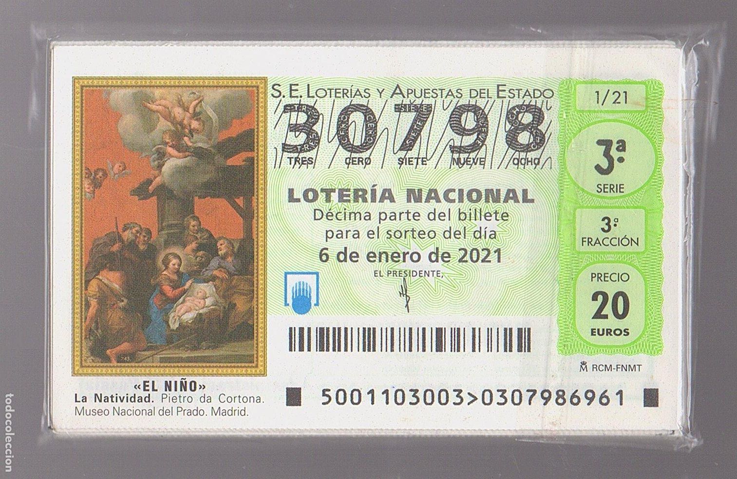 Loter&iacute;a Nacional: LOTER&Iacute;A NACIONAL - A&Ntilde;O 2021 COMPLETO -51 D&Eacute;CIMOS -