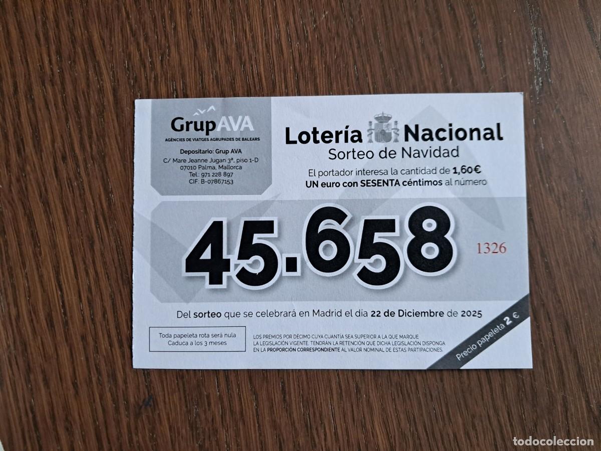 Loter&iacute;a Nacional: participaci&oacute;n de loter&iacute;a de navidad, grup ava, ag&egrave;ncies de viatges, Palma de Mallorca, a&ntilde;o 2025