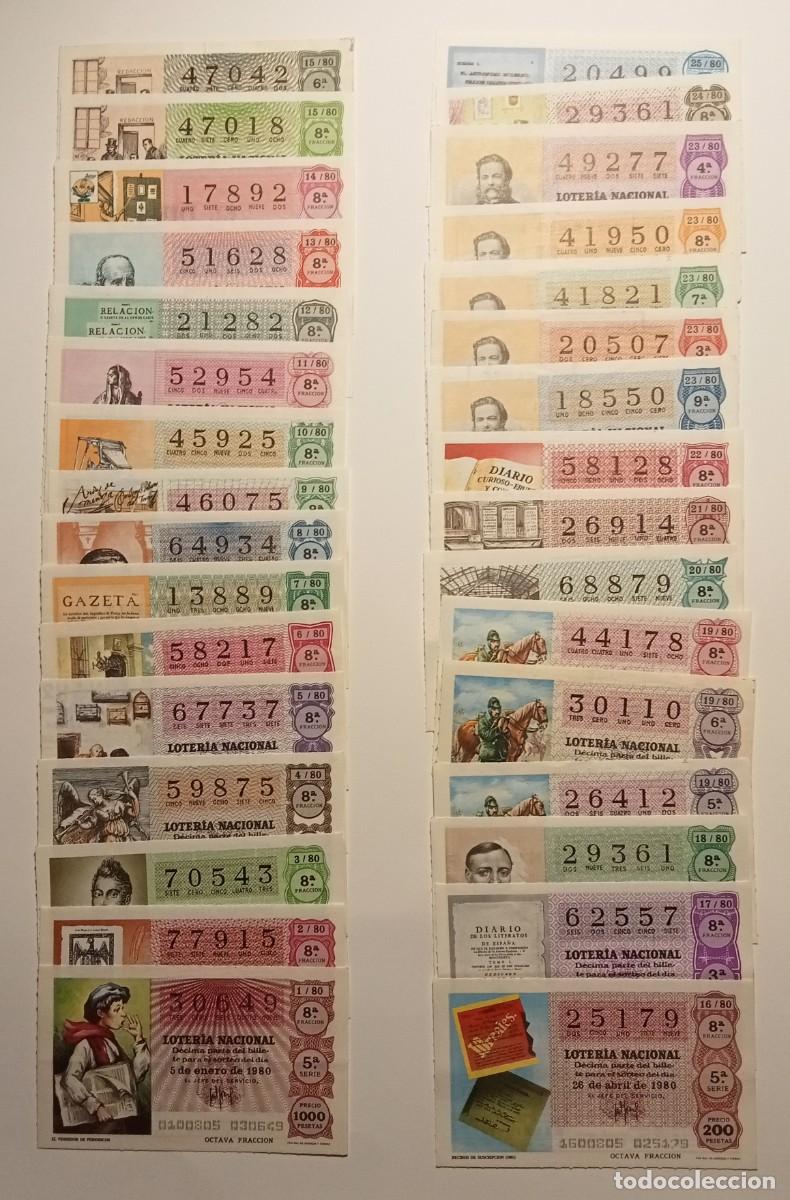 Loter&iacute;a Nacional: 76 D&Eacute;C + 1 BILL - 1980 - VER TODAS LAS FOTOS - LOTER&Iacute;A NACIONAL - 76 D&Eacute;CIMOS + 1 BILLETE