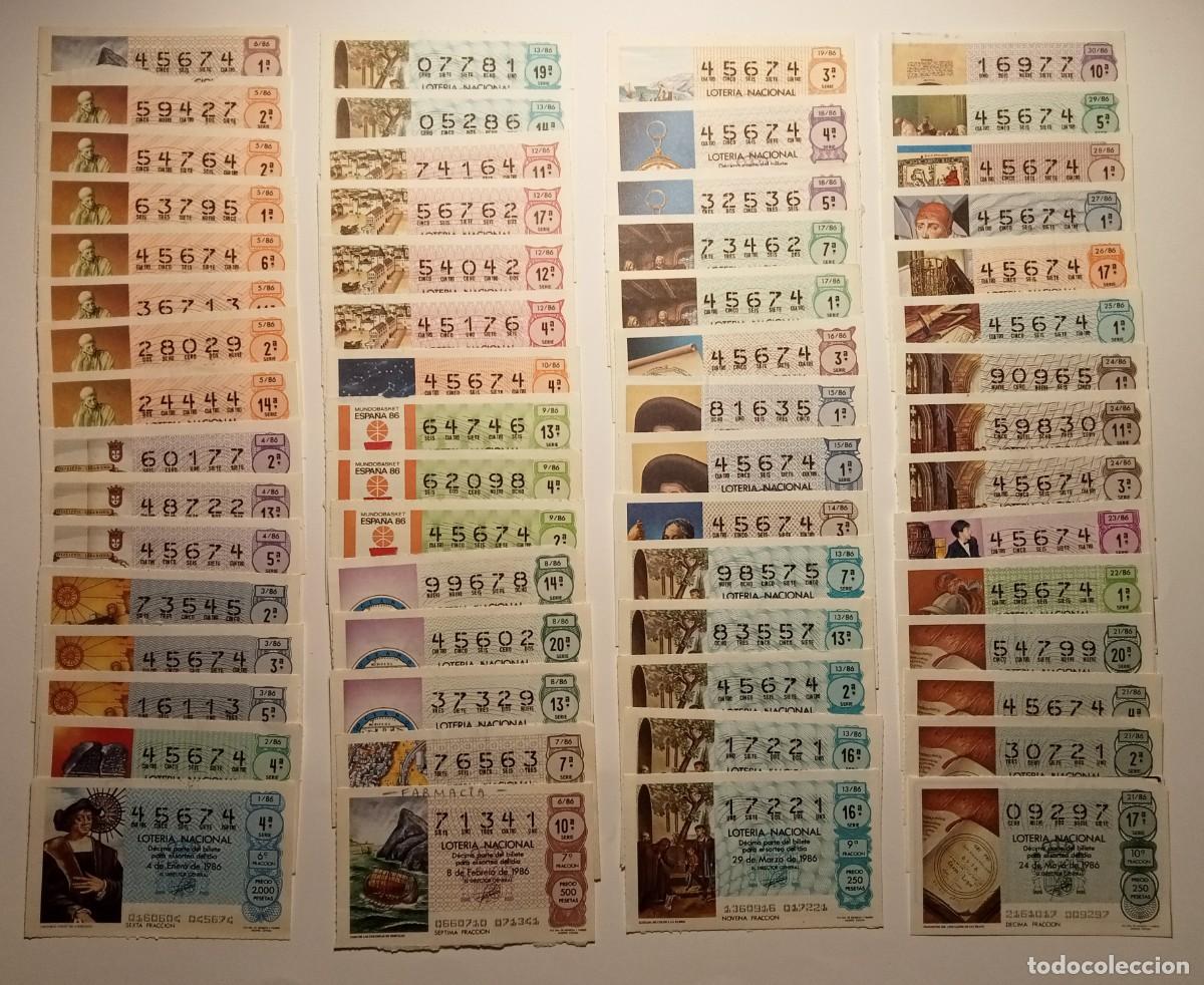 Loter&iacute;a Nacional: 108 D&Eacute;C + 1 BILL - 1986 - VER TODAS LAS FOTOS - LOTER&Iacute;A NACIONAL - 108 D&Eacute;CIMOS + 1 BILLETE