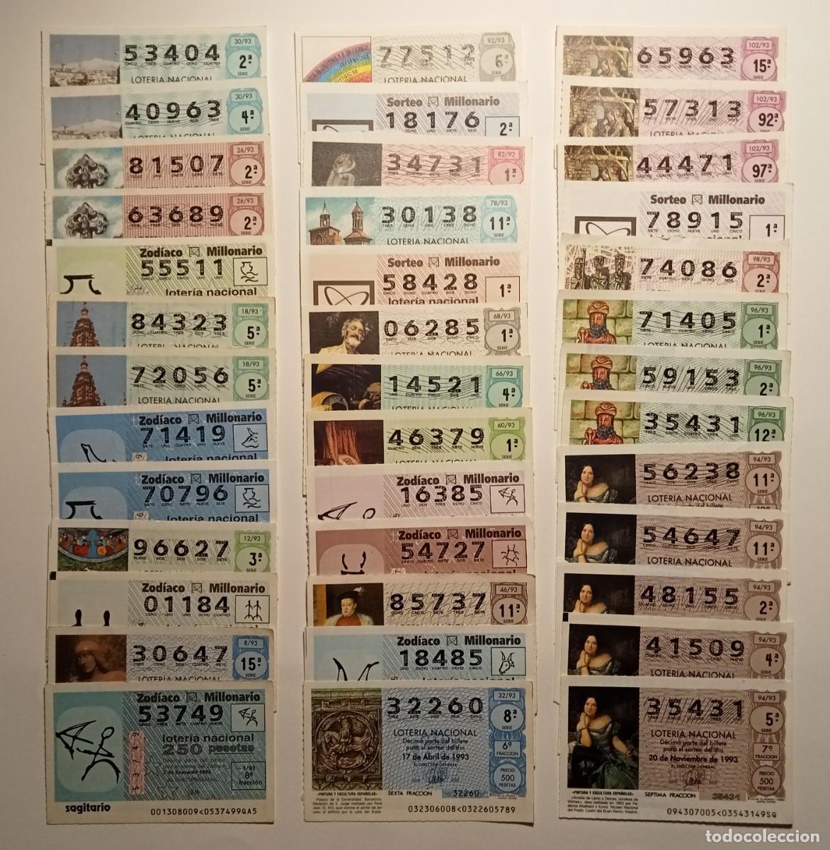 Loter&iacute;a Nacional: 154 D&Eacute;CIMOS - 1991 a 95 - VER TODAS LAS FOTOS - LOTER&Iacute;A NACIONAL