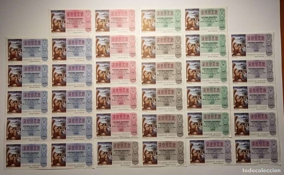 Loter&iacute;a Nacional: 1981 - 5 BILLETES COMPLETOS - LOTER&Iacute;A NACIONAL