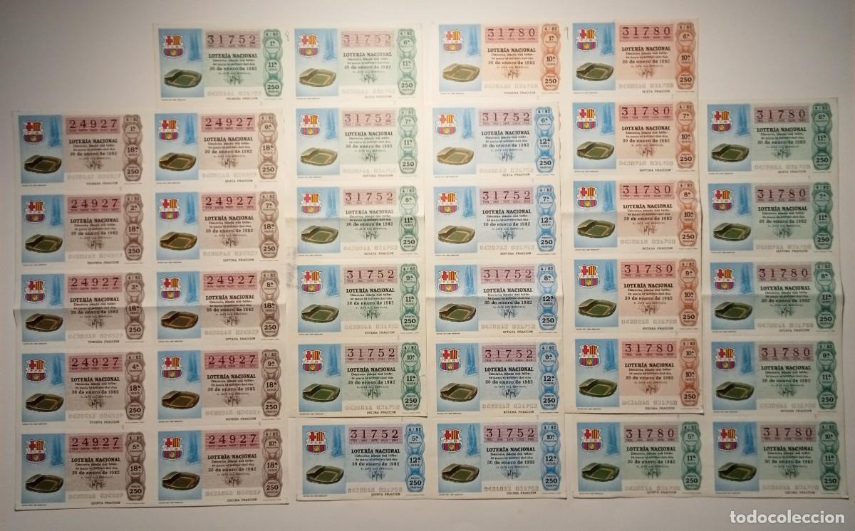 Loter&iacute;a Nacional: 1982 - 5 BILLETES COMPLETOS - LOTER&Iacute;A NACIONAL