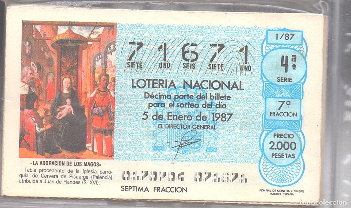 Loter&iacute;a Nacional: LOTER&Iacute;A NACIONAL DEL SABADO - A&Ntilde;O 1987 COMPLETO -