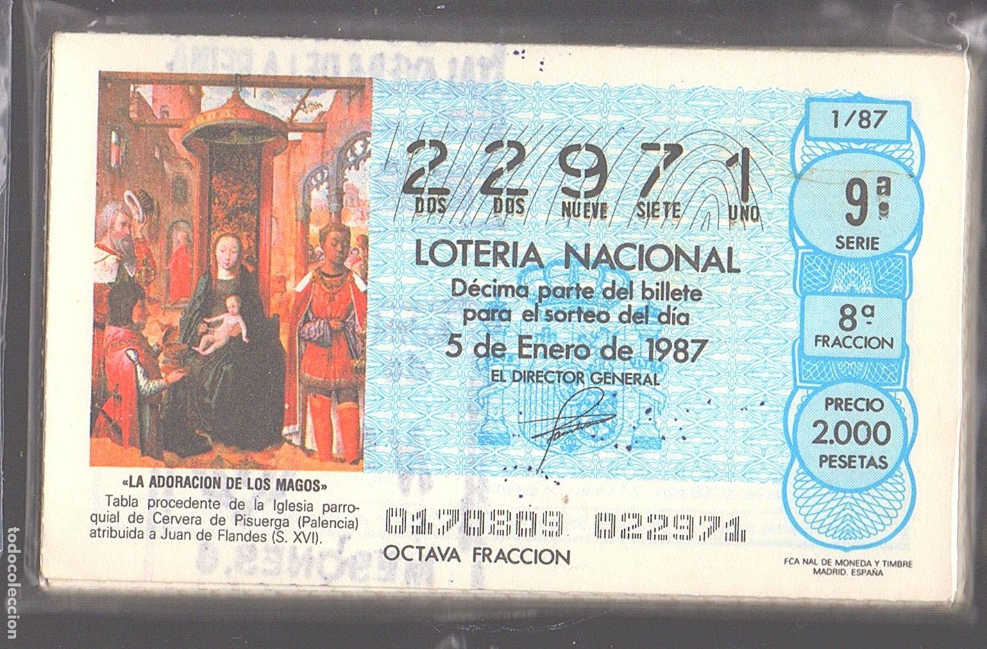Loter&iacute;a Nacional: LOTER&Iacute;A NACIONAL DEL SABADO - A&Ntilde;O 1987 COMPLETO -