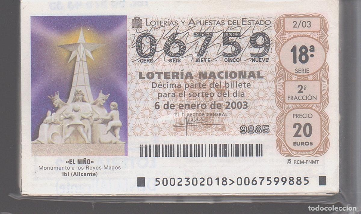 Loter&iacute;a Nacional: LOTER&Iacute;A NACIONAL DEL SABADO - A&Ntilde;O 2003 COMPLETO -
