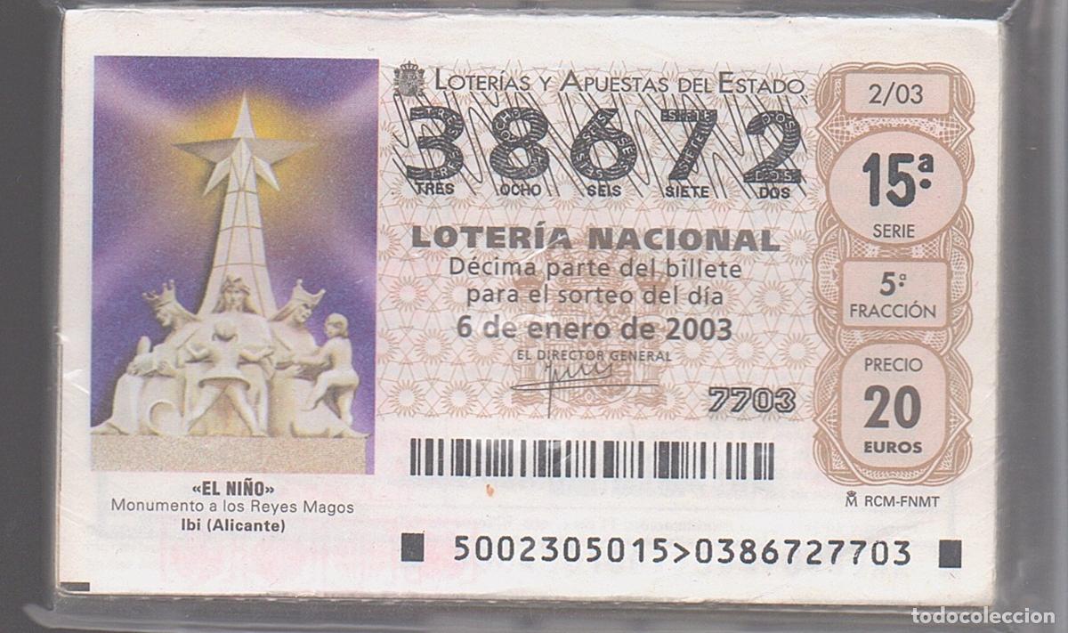 Loter&iacute;a Nacional: LOTER&Iacute;A NACIONAL DEL SABADO - A&Ntilde;O 2003 COMPLETO -