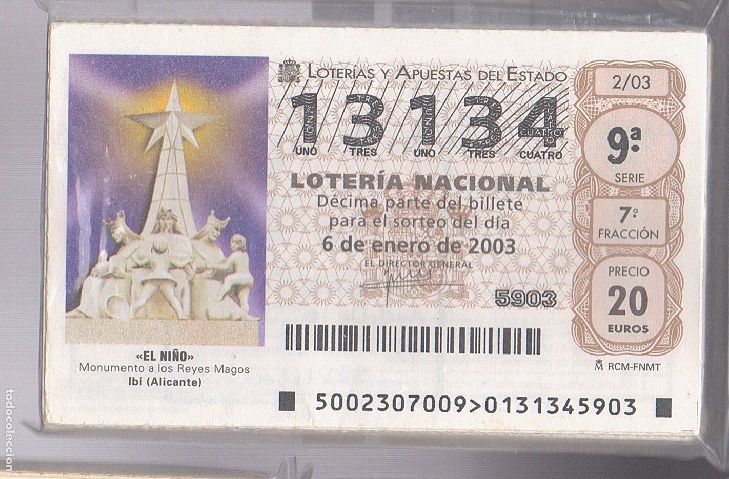 Loter&iacute;a Nacional: LOTER&Iacute;A NACIONAL DEL SABADO - A&Ntilde;O 2003 COMPLETO -