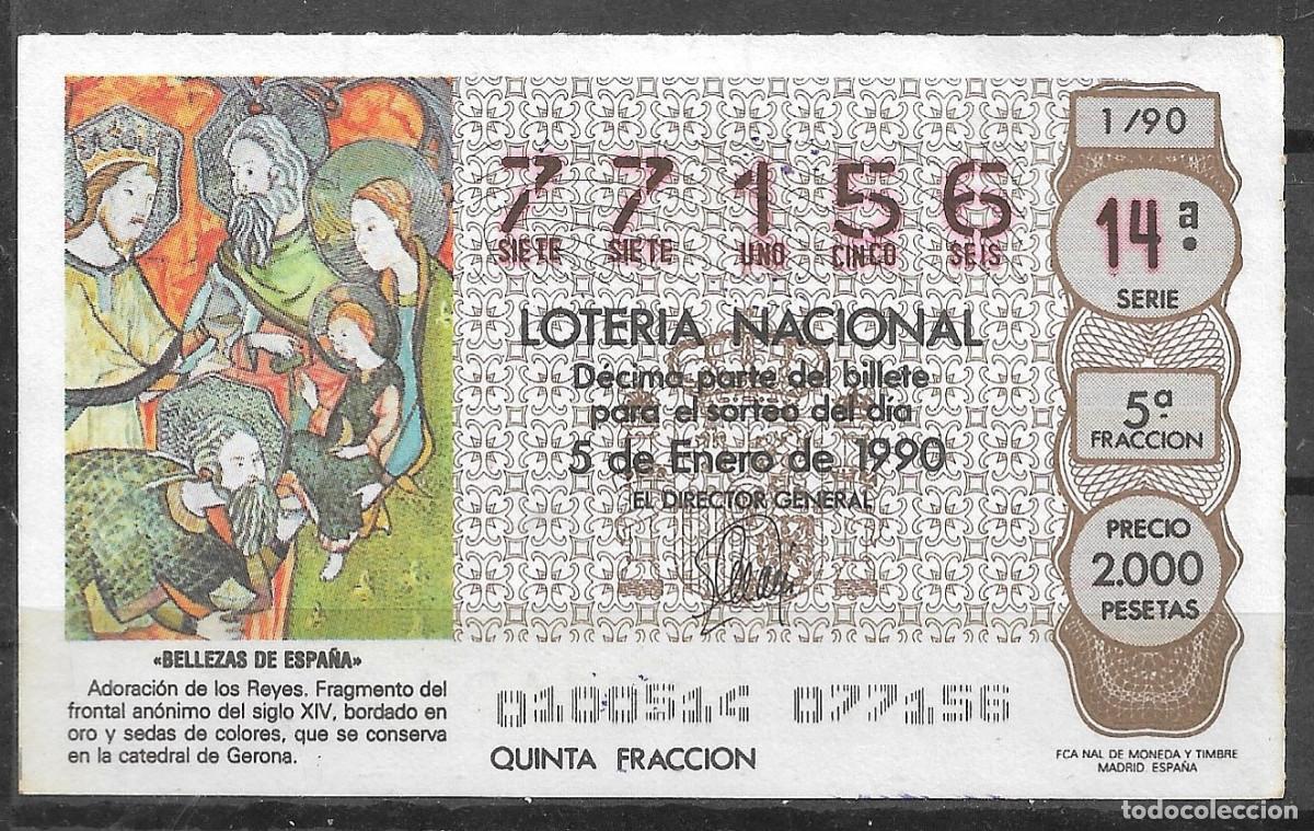 Loter&iacute;a Nacional: LOTERIA NACIONAL,05/01/1990.
