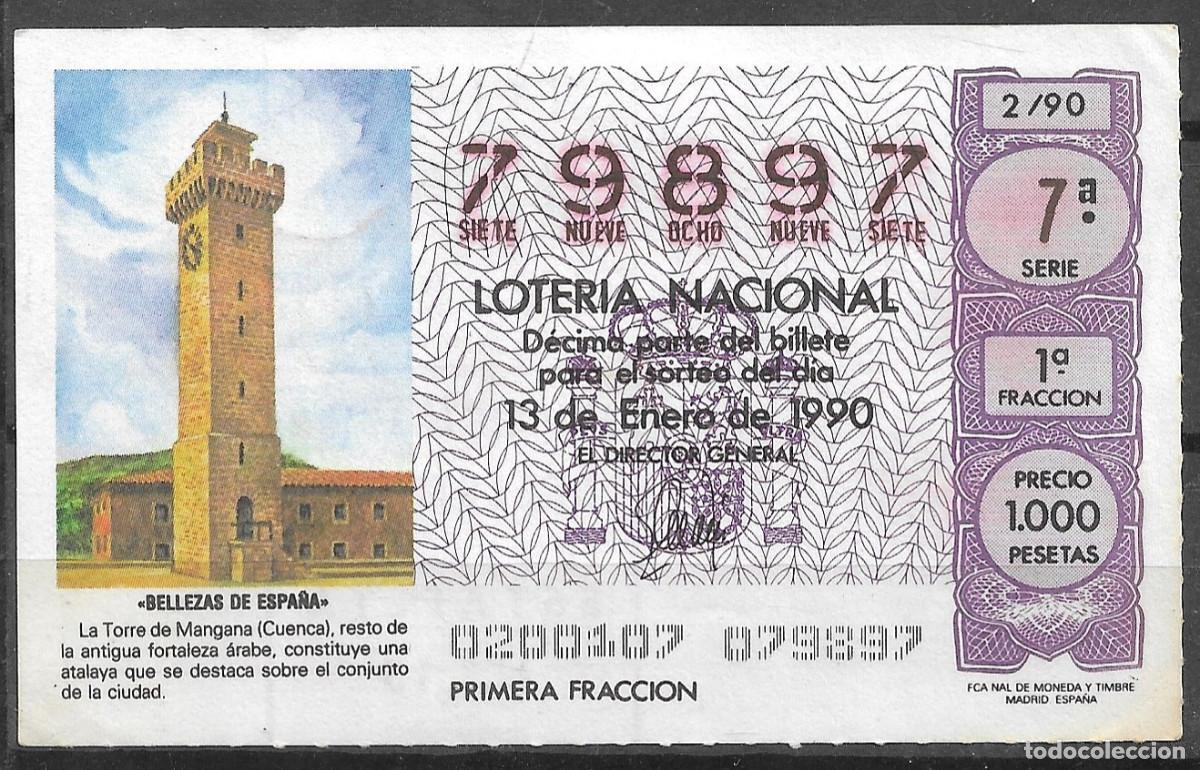 Loter&iacute;a Nacional: LOTERIA NACIONAL,13/01/1990.