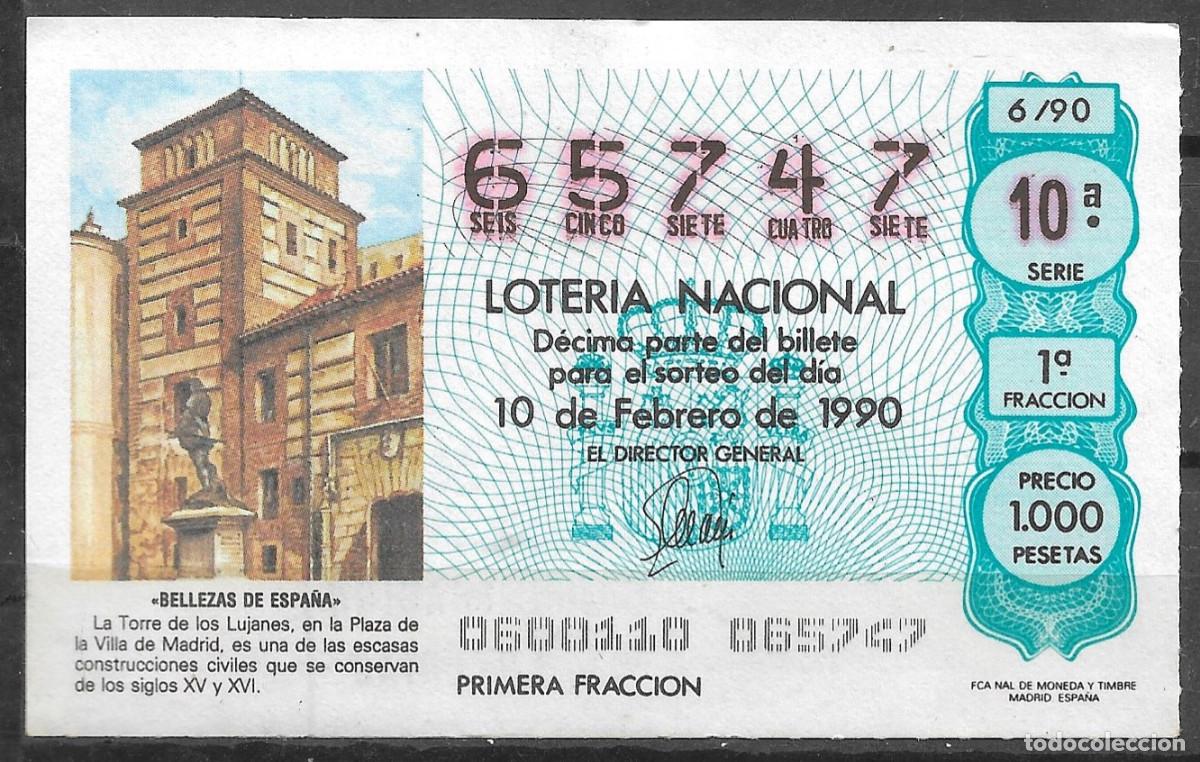 Loter&iacute;a Nacional: LOTERIA NACIONAL,10/02/1990.