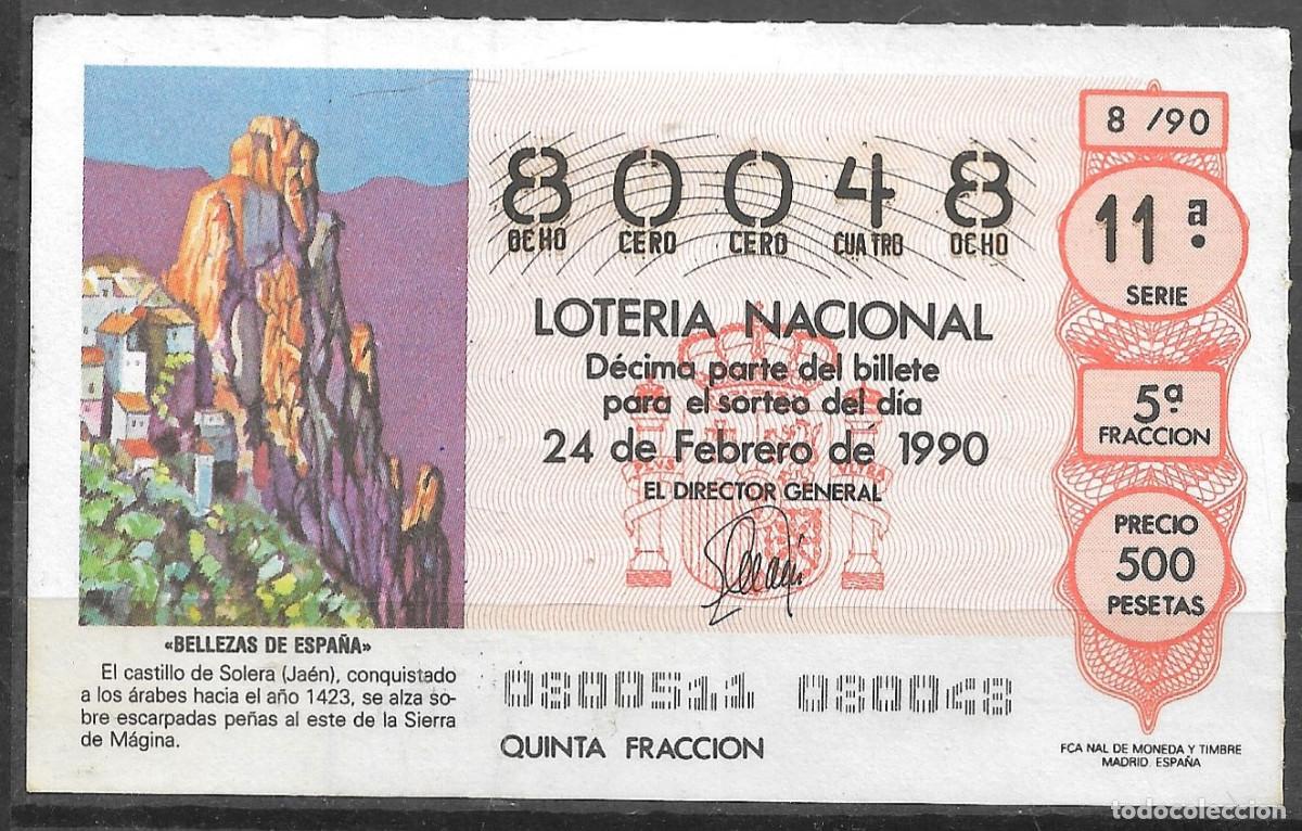 Loter&iacute;a Nacional: LOTERIA NACIONAL,24/02/1990.