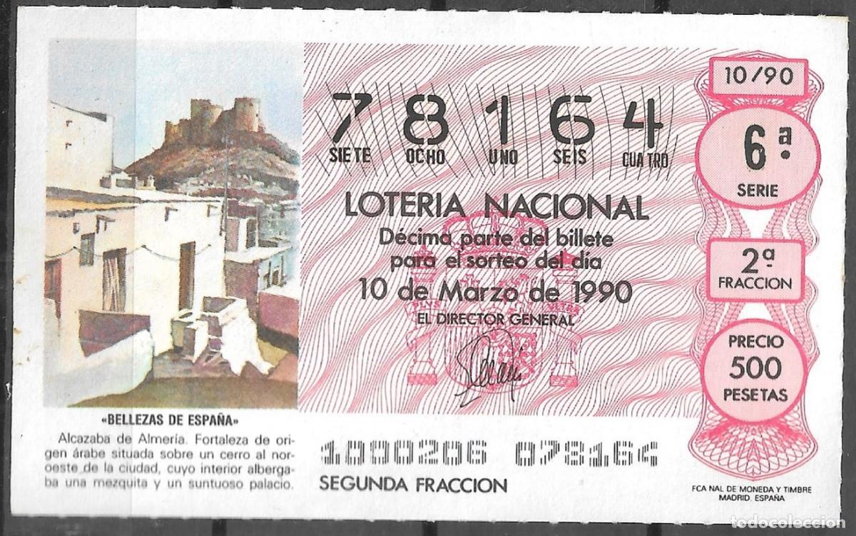 Loter&iacute;a Nacional: LOTERIA NACIONAL,10/03/1990.